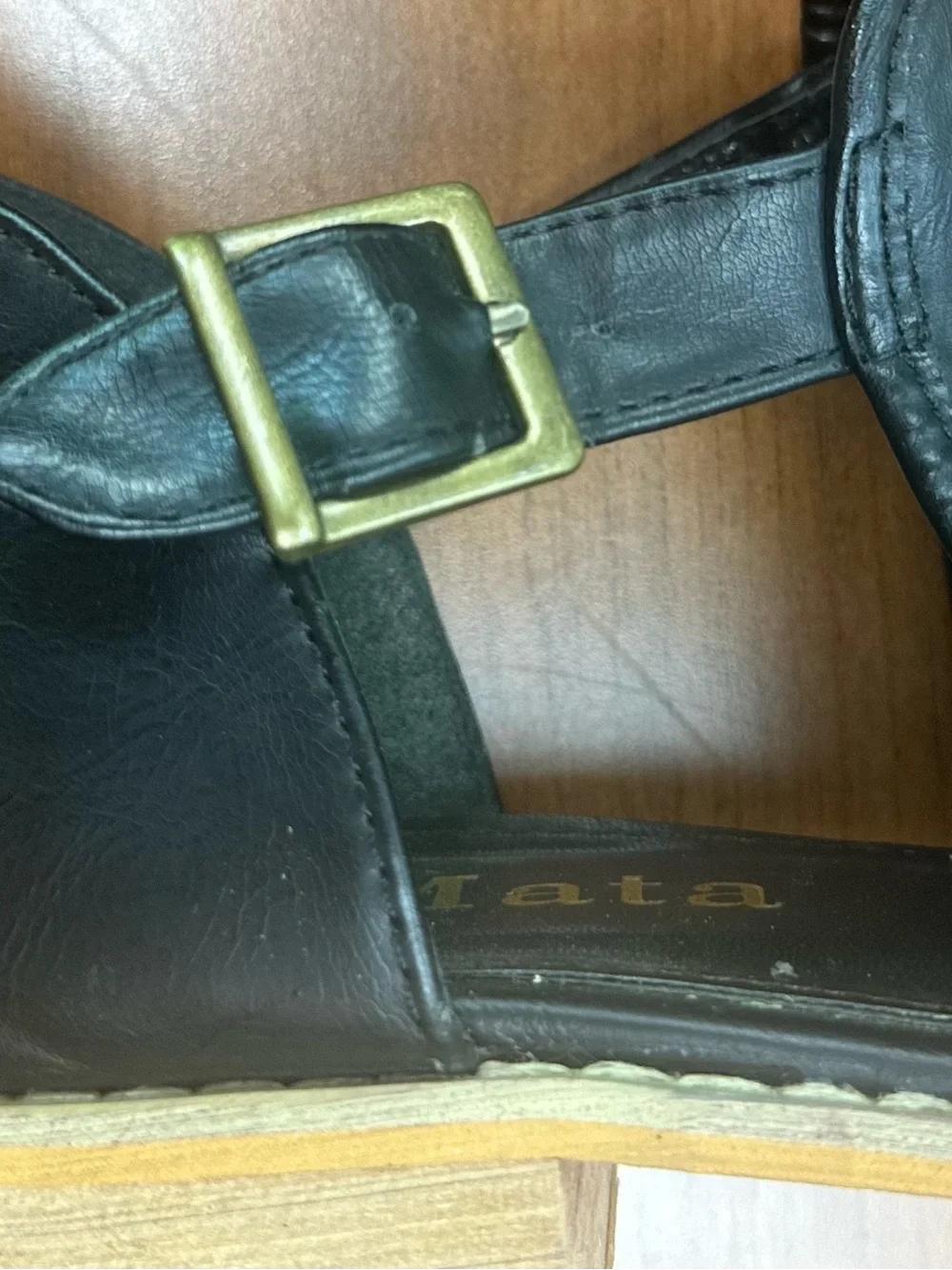 Mata Women's Western Black Laser-Cut Buckle Flats Boho Sz 10